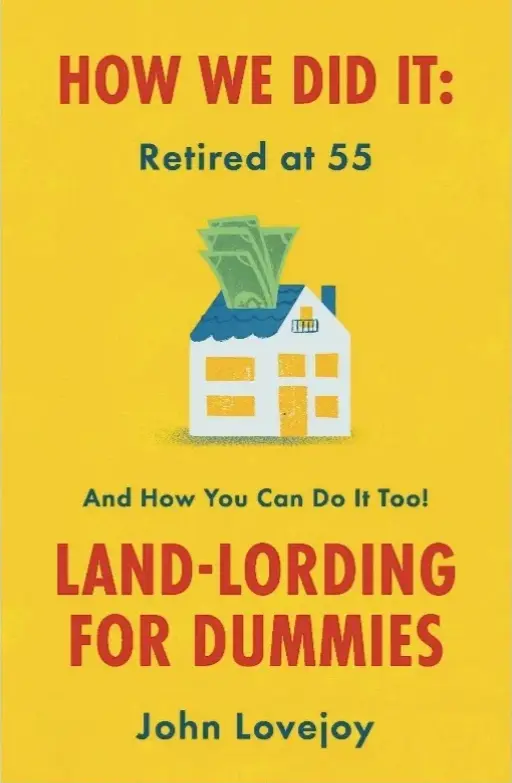 A book cover with a house and money on it.